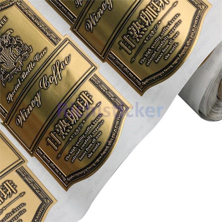 Metal Foil Wine Bottle Stickers