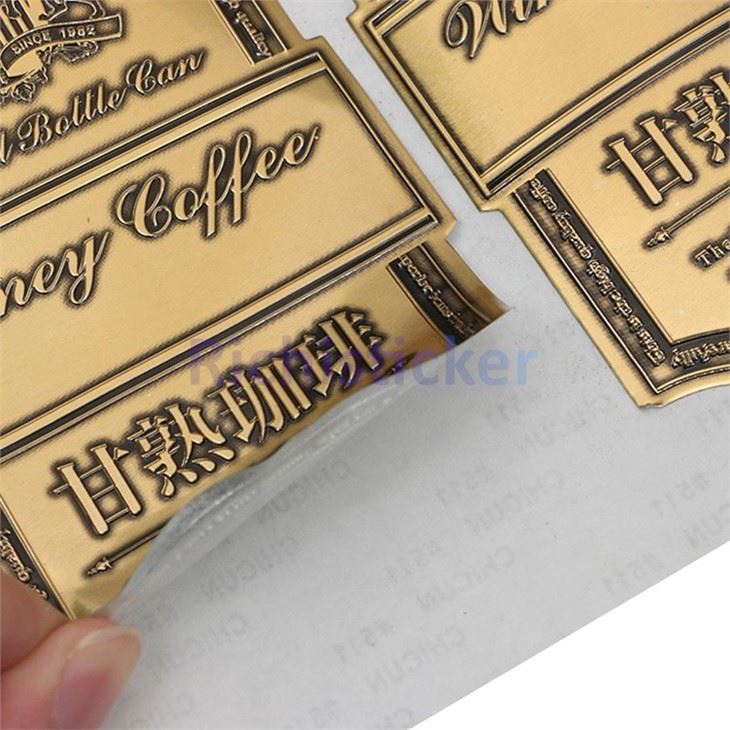 Metal Foil Wine Bottle Stickers